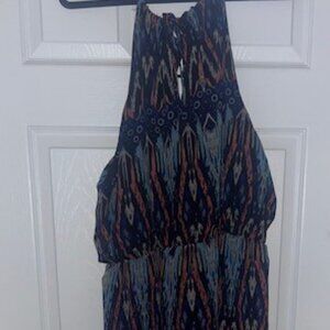 Navy blue Aztec print Maxi dress - Giant Tiger